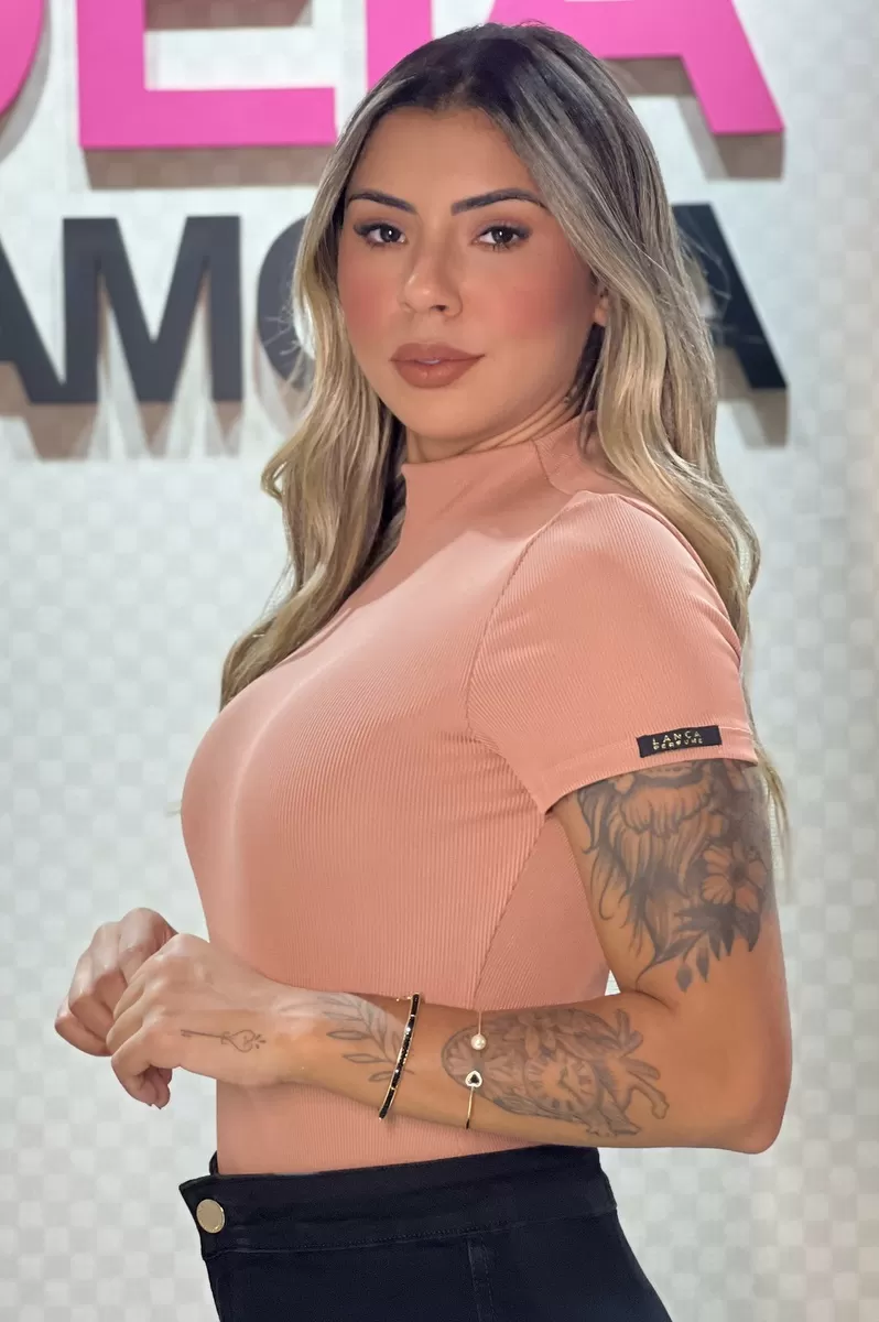 LANÇA PERFUME EASY - BODY HIGH COLLAR SHORT SLEEVE CLAY - 502BD001574 LANÇA PERFUME EASY - BODY HIGH COLLAR SHORT SLEEVE CLAY - 502BD001574