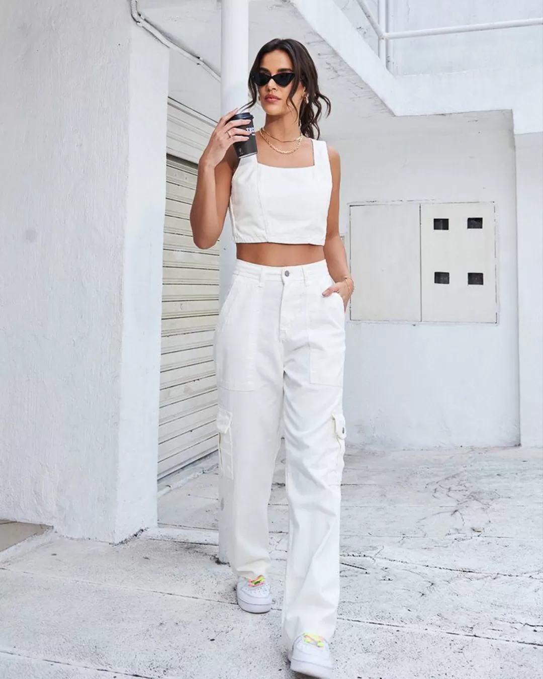 Alcance Jeans - Cropped Reach Lastex Side Offwhite Jeans - 056910OFF Alcance Jeans - Cropped Reach Lastex Side Offwhite Jeans - 056910OFF