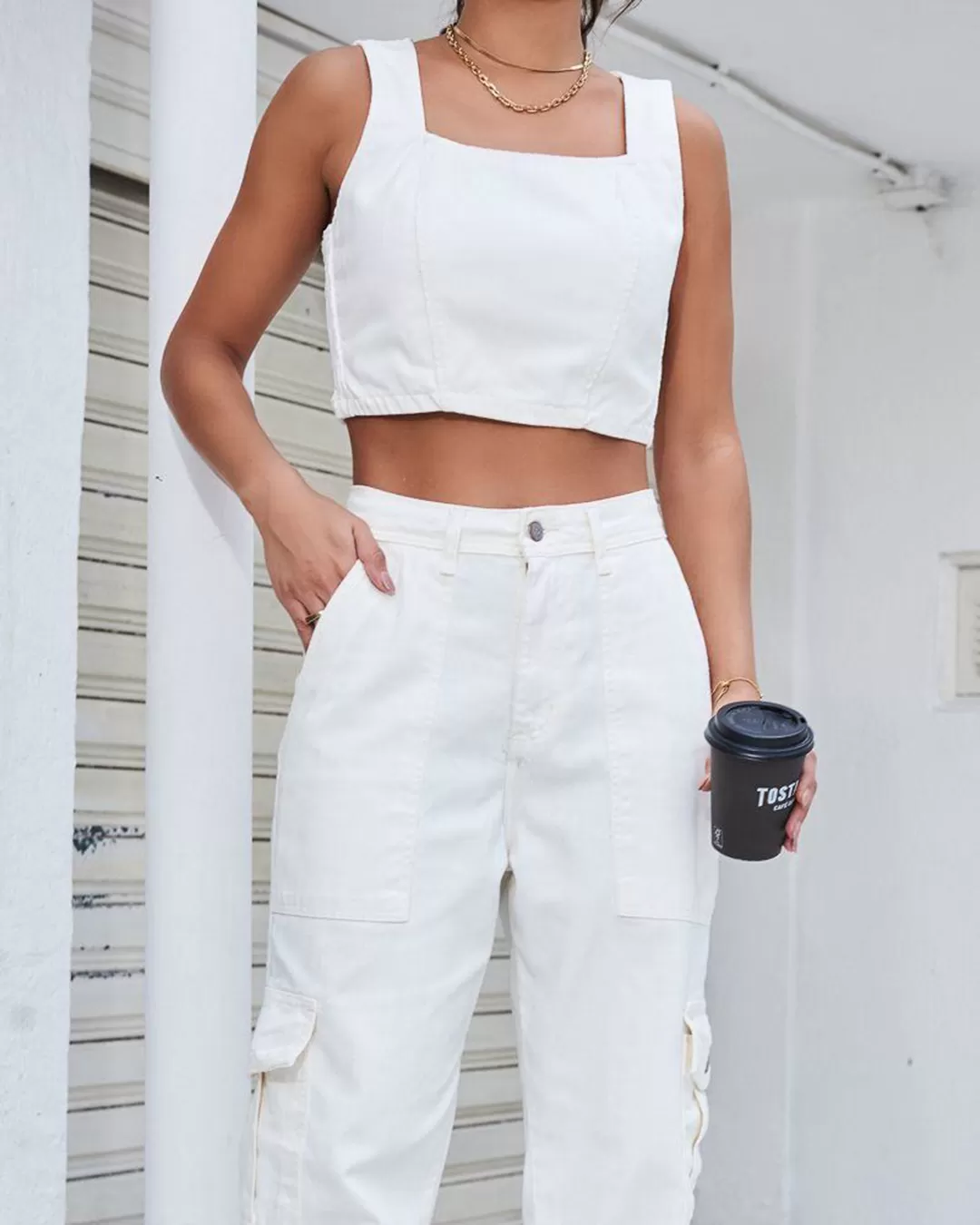 Alcance Jeans - Cropped Reach Lastex Side Offwhite Jeans - 056910OFF Alcance Jeans - Cropped Reach Lastex Side Offwhite Jeans - 056910OFF