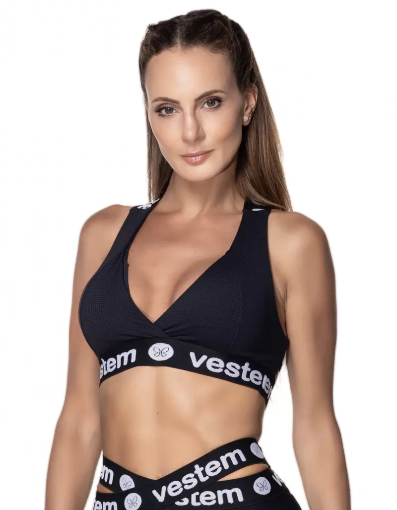 Vestem - Sports bra Camouflage Black and white - TOP508.ESS.C0002