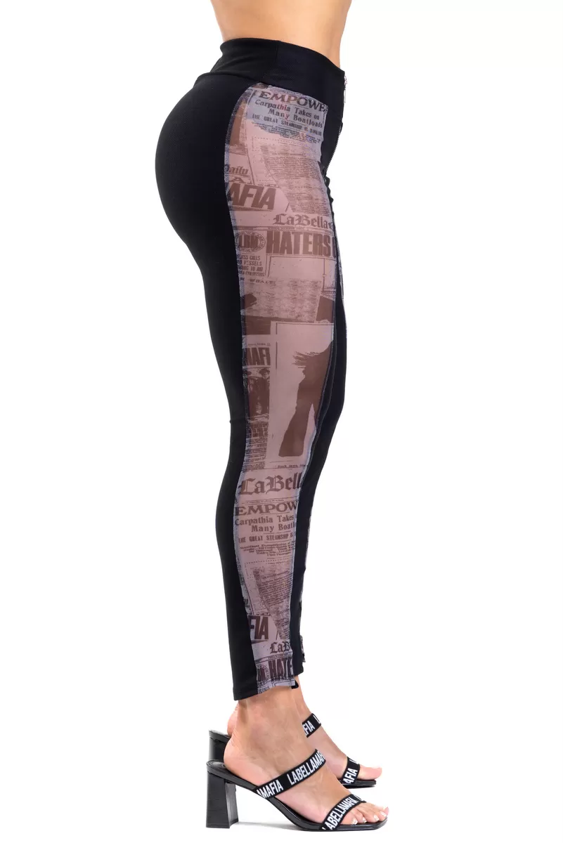 Labellamafia - Black Labellamafia Hot Desert Leggings - 27042 Labellamafia - Black Labellamafia Hot Desert Leggings - 27042