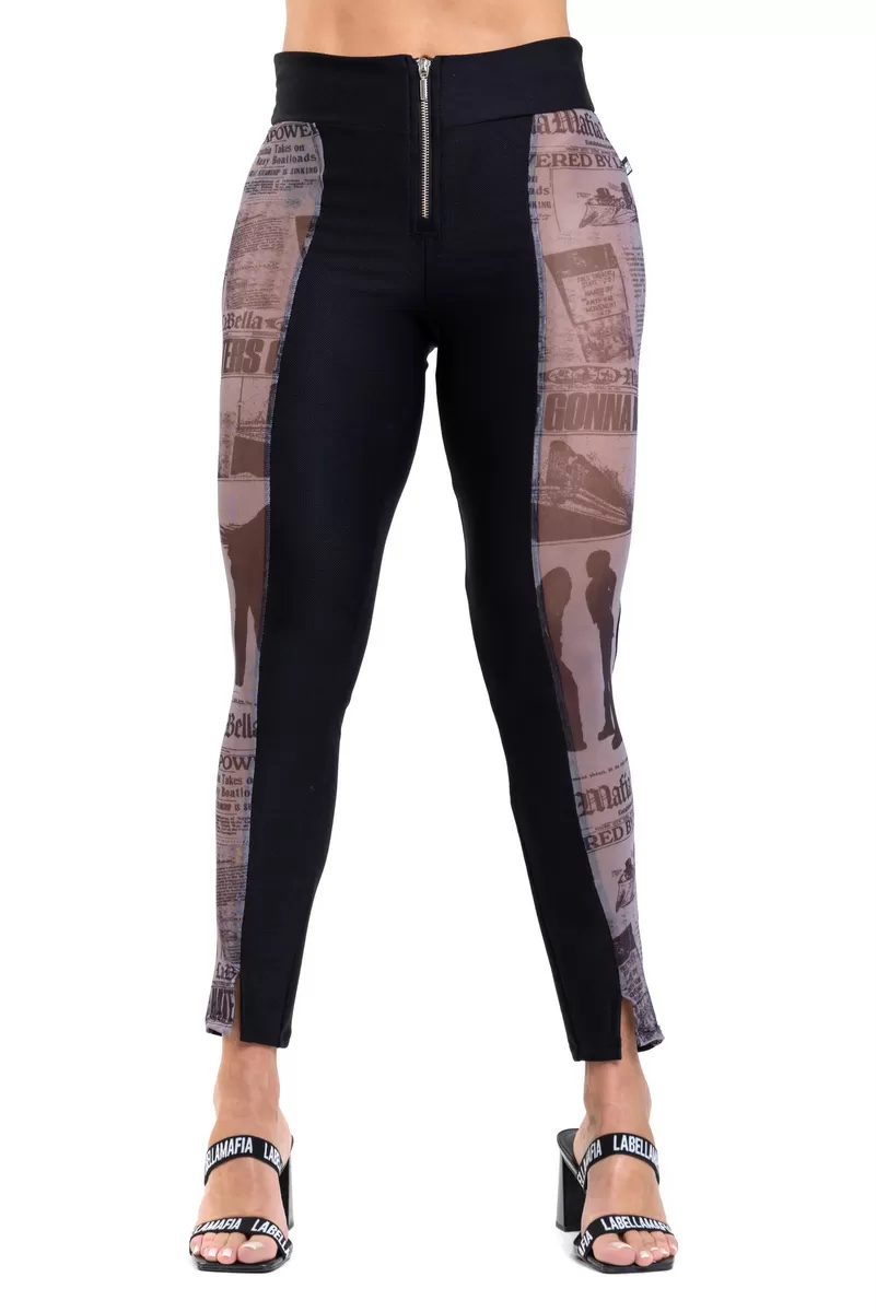 Labellamafia - Black Labellamafia Hot Desert Leggings - 27042 Labellamafia - Black Labellamafia Hot Desert Leggings - 27042