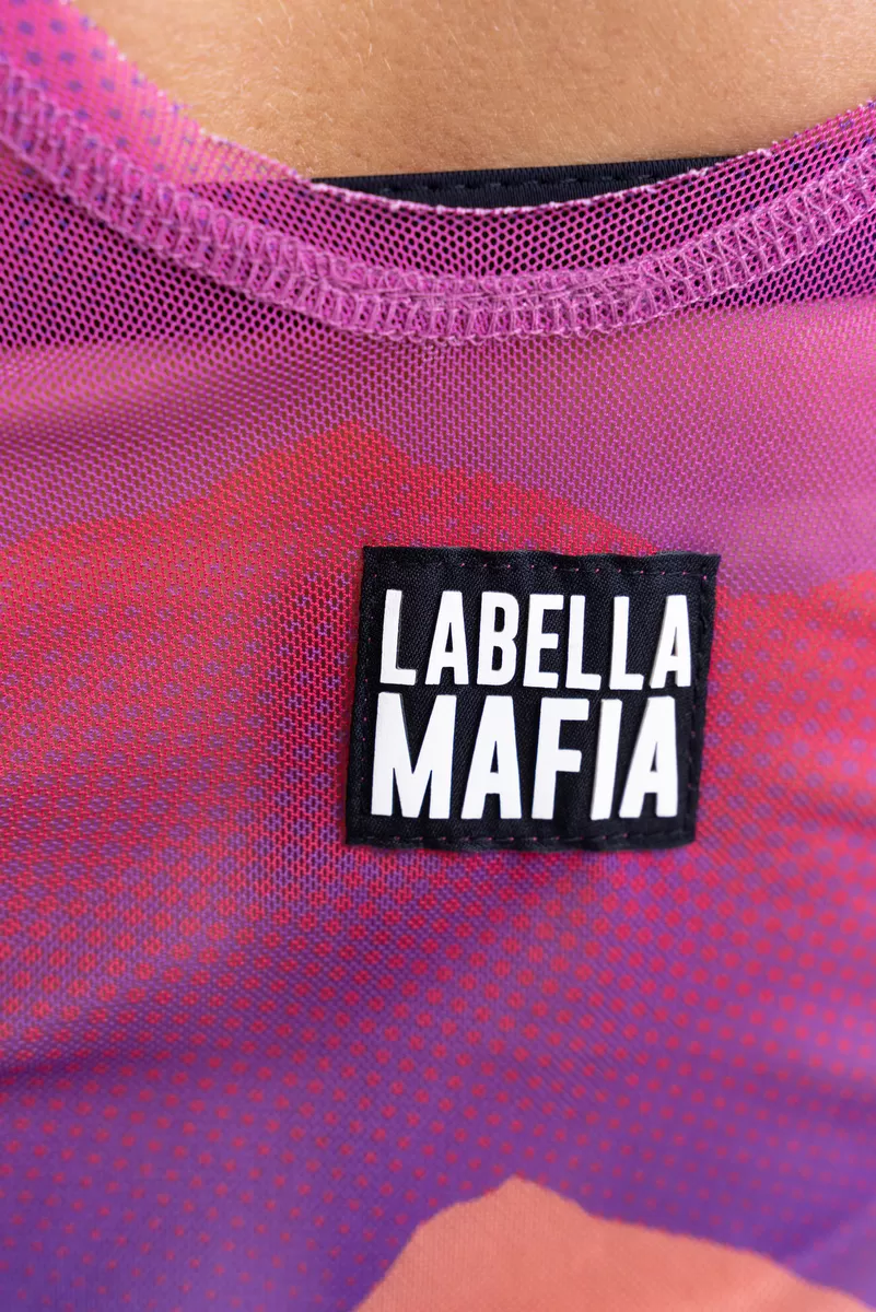 Labellamafia - Labellamafia Printed Tank Top and Tank Shirt Set - 27032 Labellamafia - Labellamafia Printed Tank Top and Tank Shirt Set - 27032