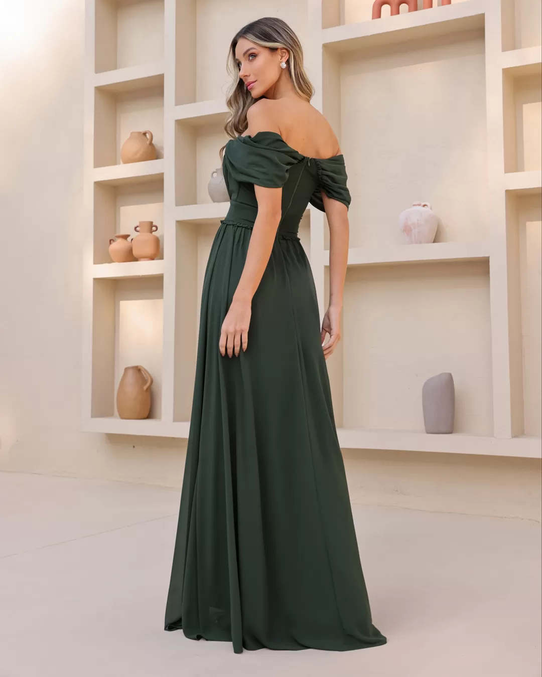 Dot Clothing - Dress Dot Clothing Shoulder to Shoulder Green - 2044VERDE Dot Clothing - Dress Dot Clothing Shoulder to Shoulder Green - 2044VERDE
