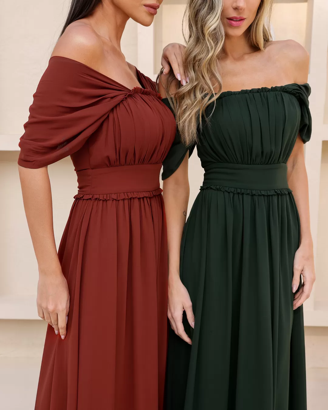 Dot Clothing - Dress Dot Clothing Shoulder to Shoulder Embroidered - 2044BORDO Dot Clothing - Dress Dot Clothing Shoulder to Shoulder Embroidered - 2044BORDO