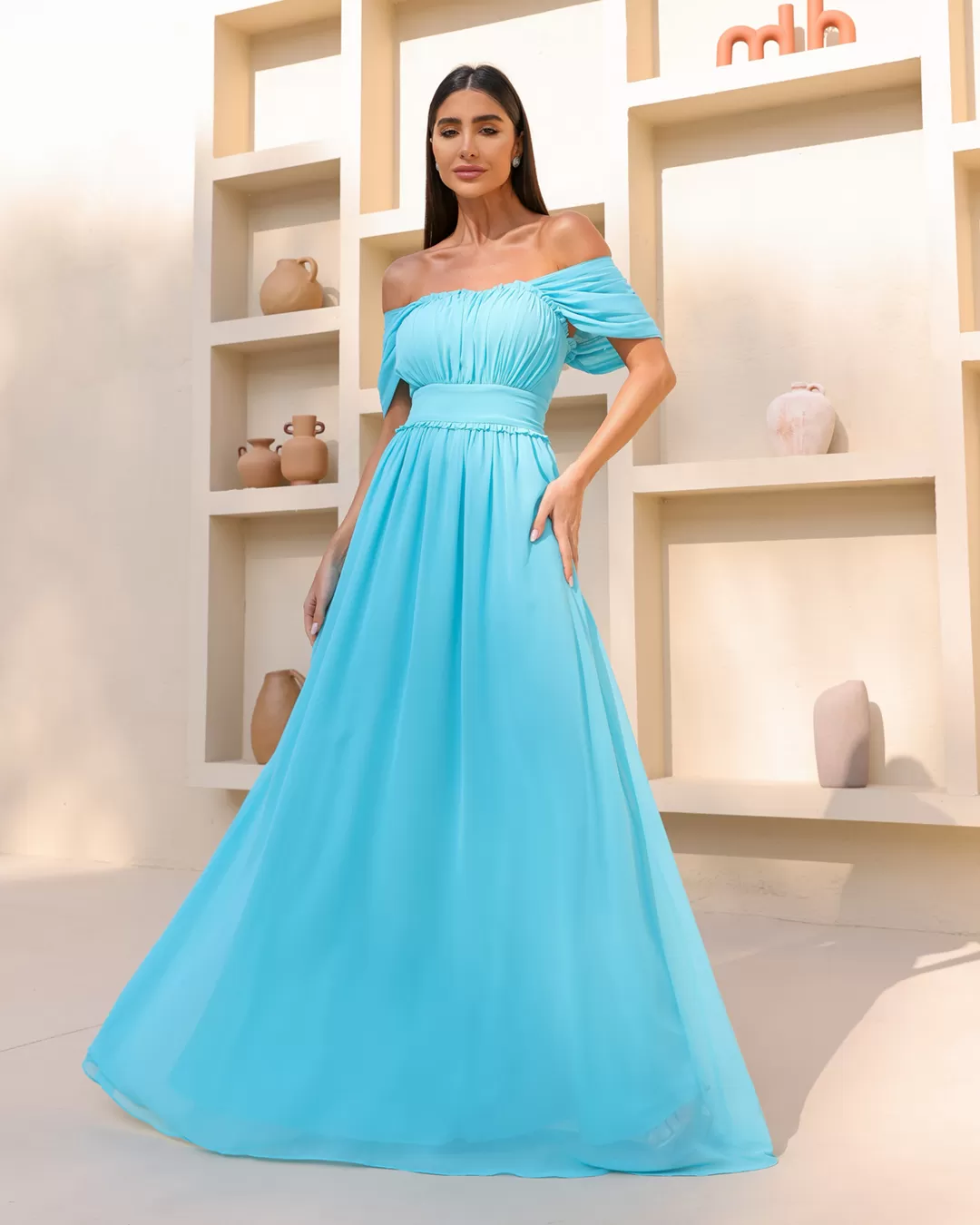 Dot Clothing - Dress Dot Clothing Shoulder to Shoulder Blue - 2044AZUL Dot Clothing - Dress Dot Clothing Shoulder to Shoulder Blue - 2044AZUL