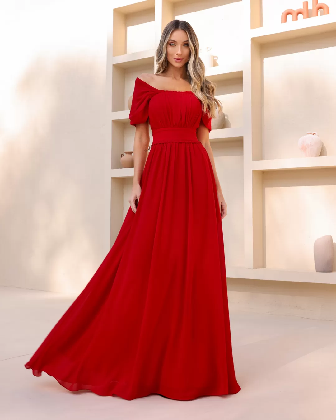 Dot Clothing - Dress Dot Clothing Shoulder to Shoulder Red - 2044VERM Dot Clothing - Dress Dot Clothing Shoulder to Shoulder Red - 2044VERM