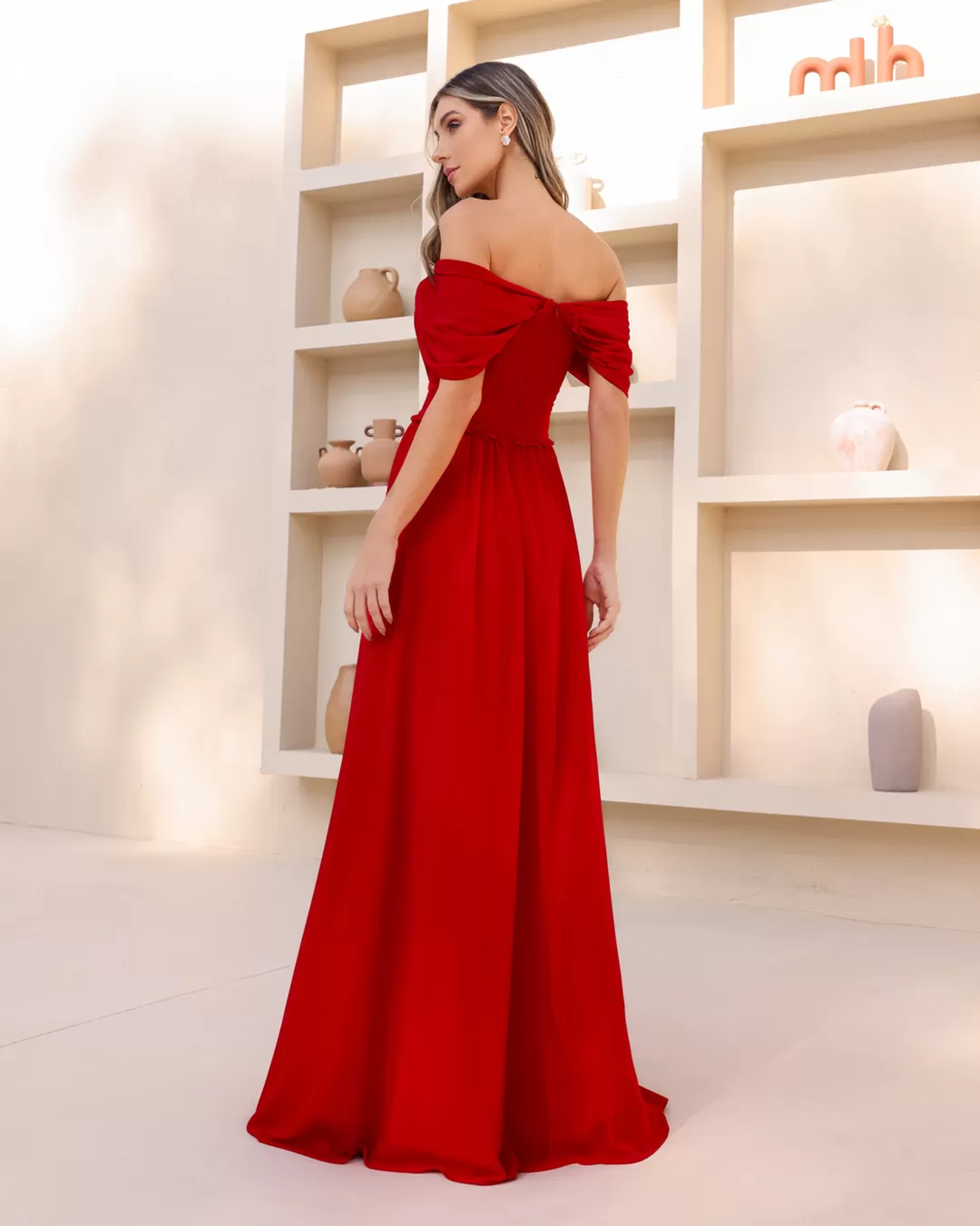 Dot Clothing - Dress Dot Clothing Shoulder to Shoulder Red - 2044VERM Dot Clothing - Dress Dot Clothing Shoulder to Shoulder Red - 2044VERM