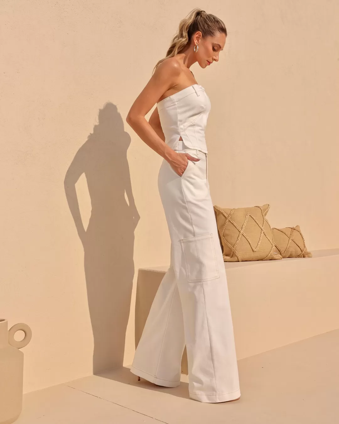 Dot Clothing - Pants Dot Clothing Jeans Pantalona Offwhite - 2057OFF Dot Clothing - Pants Dot Clothing Jeans Pantalona Offwhite - 2057OFF
