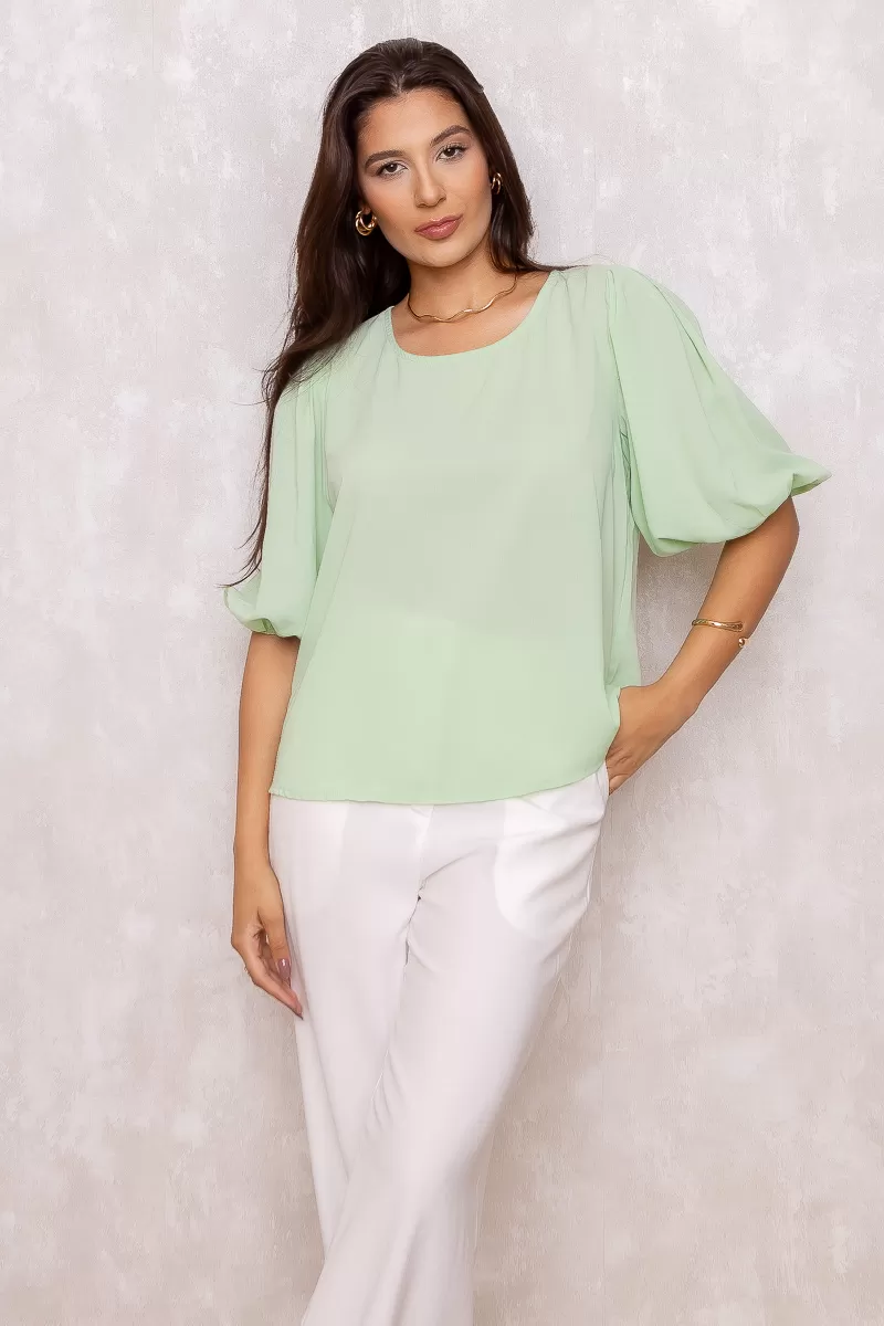 Innocence - Shirt Innocence Green Crepe - 10698VERDE Innocence - Shirt Innocence Green Crepe - 10698VERDE