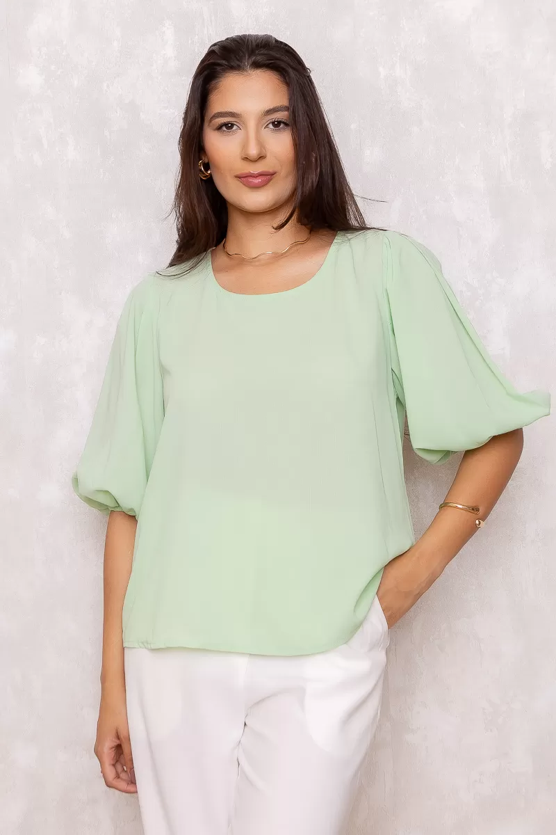 Innocence - Shirt Innocence Green Crepe - 10698VERDE Innocence - Shirt Innocence Green Crepe - 10698VERDE