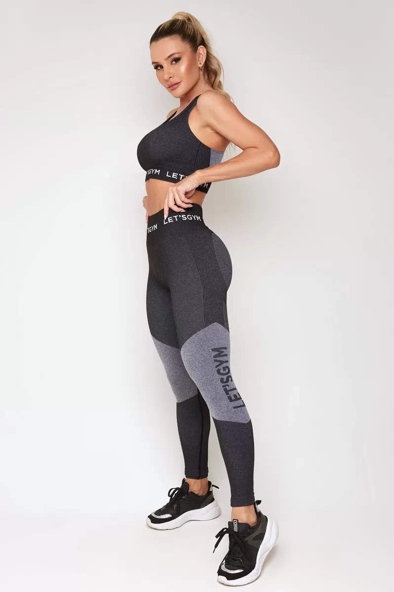 Lets Gym - Legging Seamless Super Power Merge Dark - 2161ME