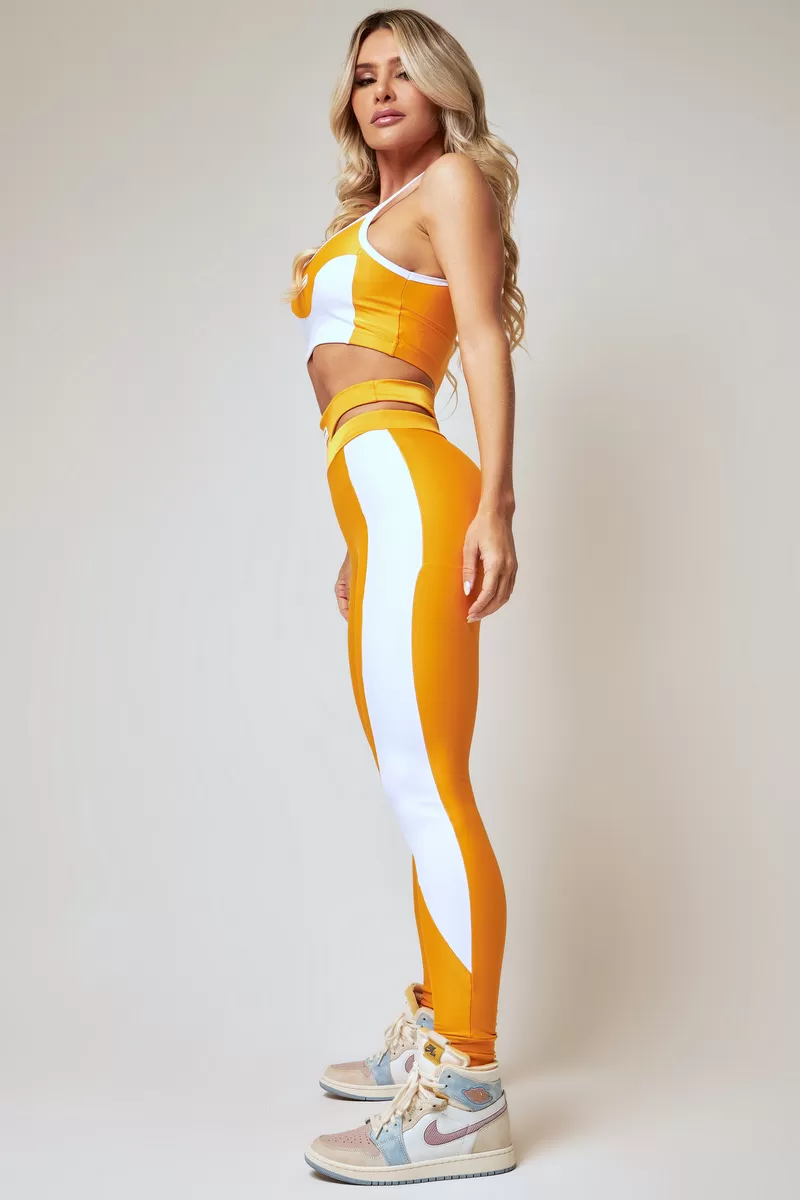 Lets Gym - Creative Orange Leggings - 2097MG Lets Gym - Creative Orange Leggings - 2097MG