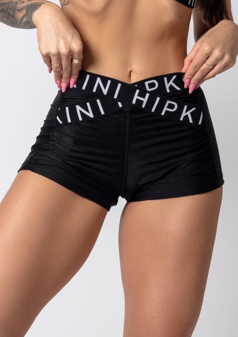 Hipkini - Black Ribbed Gymrat Shorts - 33330216 Hipkini - Black Ribbed Gymrat Shorts - 33330216