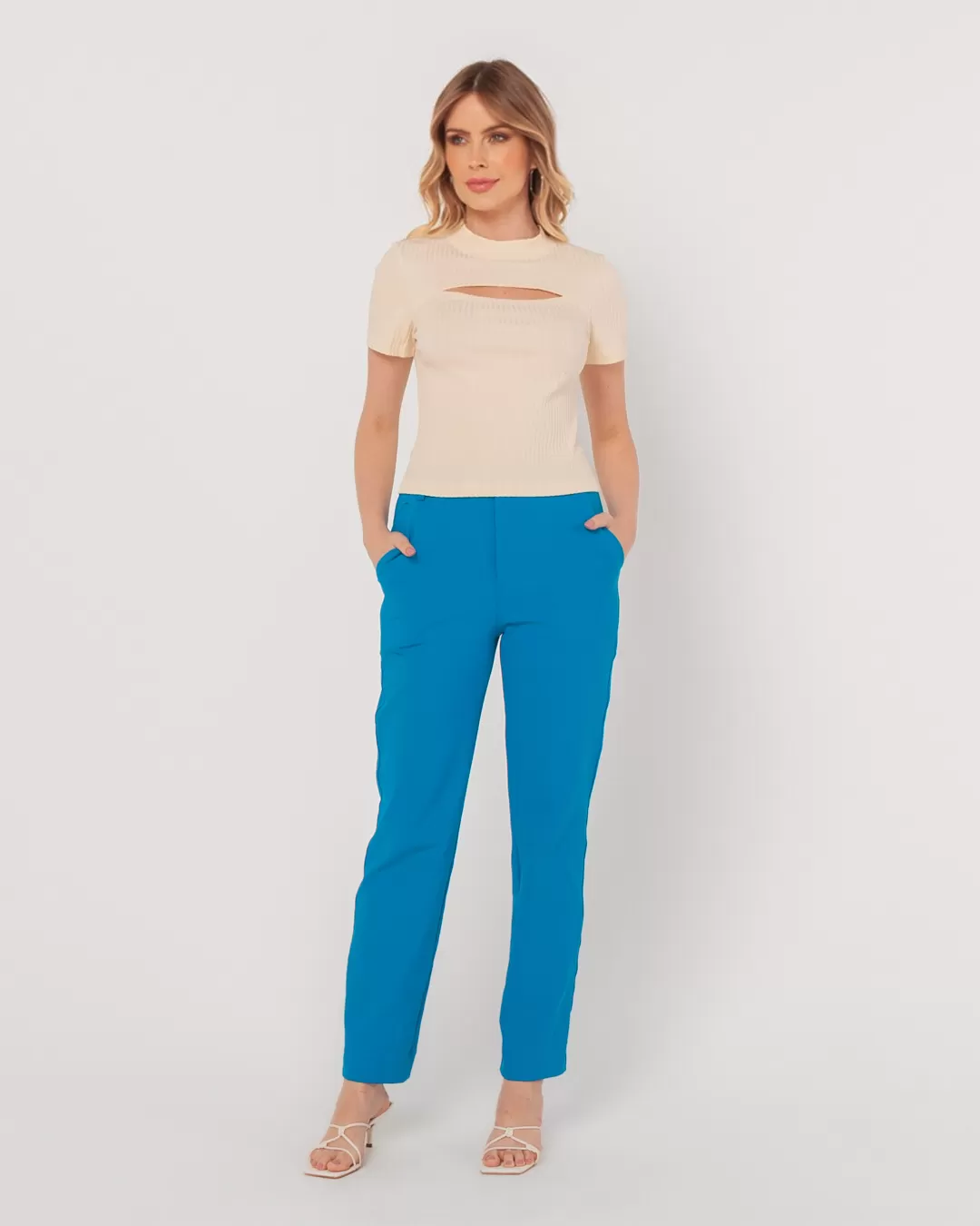 Miss Misses - Miss Misses Pants With Pockets Straight Blue - 54040002 Miss Misses - Miss Misses Pants With Pockets Straight Blue - 54040002