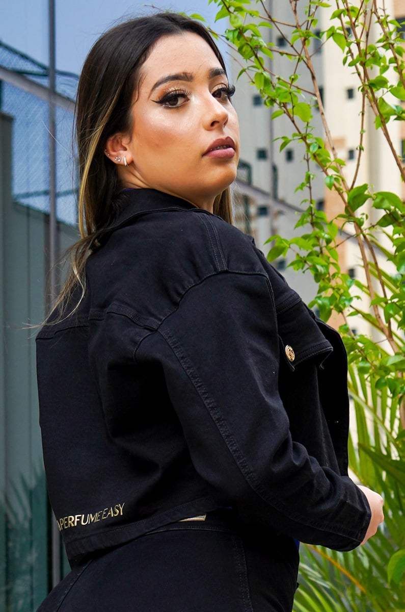 LANÇA PERFUME EASY - BLACK Twill BOMBER JACKET - 501JA000801 LANÇA PERFUME EASY - BLACK Twill BOMBER JACKET - 501JA000801