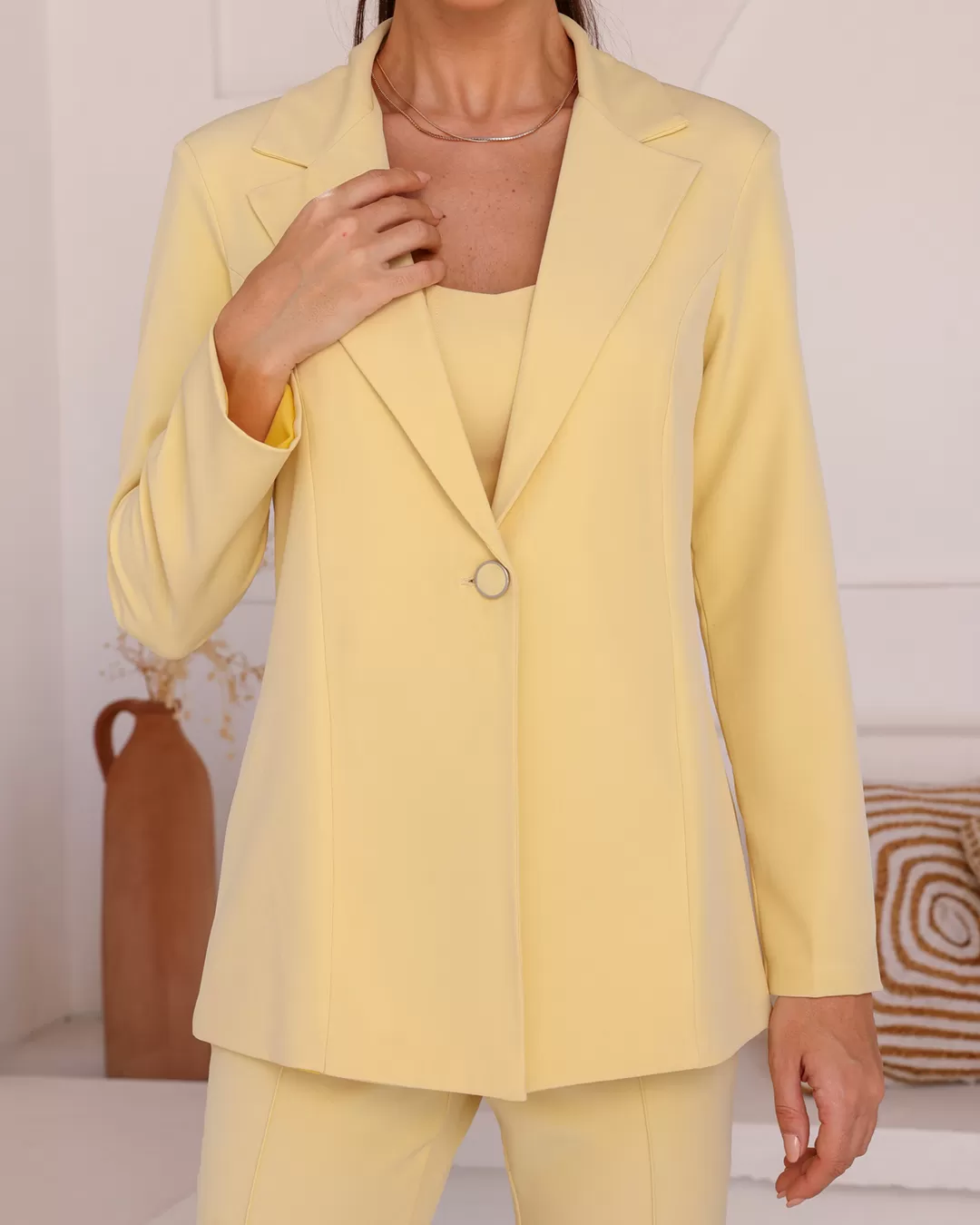 Dot Clothing - Blazer Dot Clothing Tailoring Yellow - 2073AMARELO Dot Clothing - Blazer Dot Clothing Tailoring Yellow - 2073AMARELO
