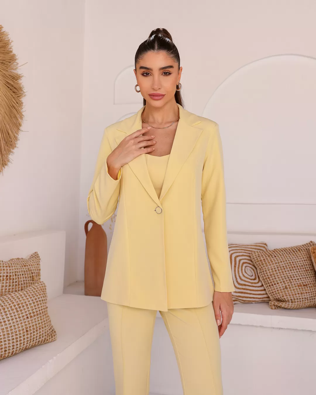 Dot Clothing - Blazer Dot Clothing Tailoring Yellow - 2073AMARELO Dot Clothing - Blazer Dot Clothing Tailoring Yellow - 2073AMARELO