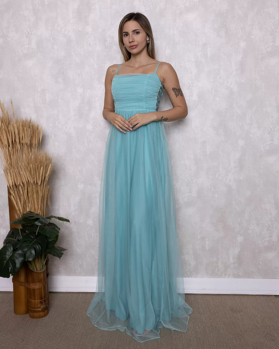 Dot Clothing - Dress Dot Clothing Long Hollow Side Blue - 1697AZUL Dot Clothing - Dress Dot Clothing Long Hollow Side Blue - 1697AZUL
