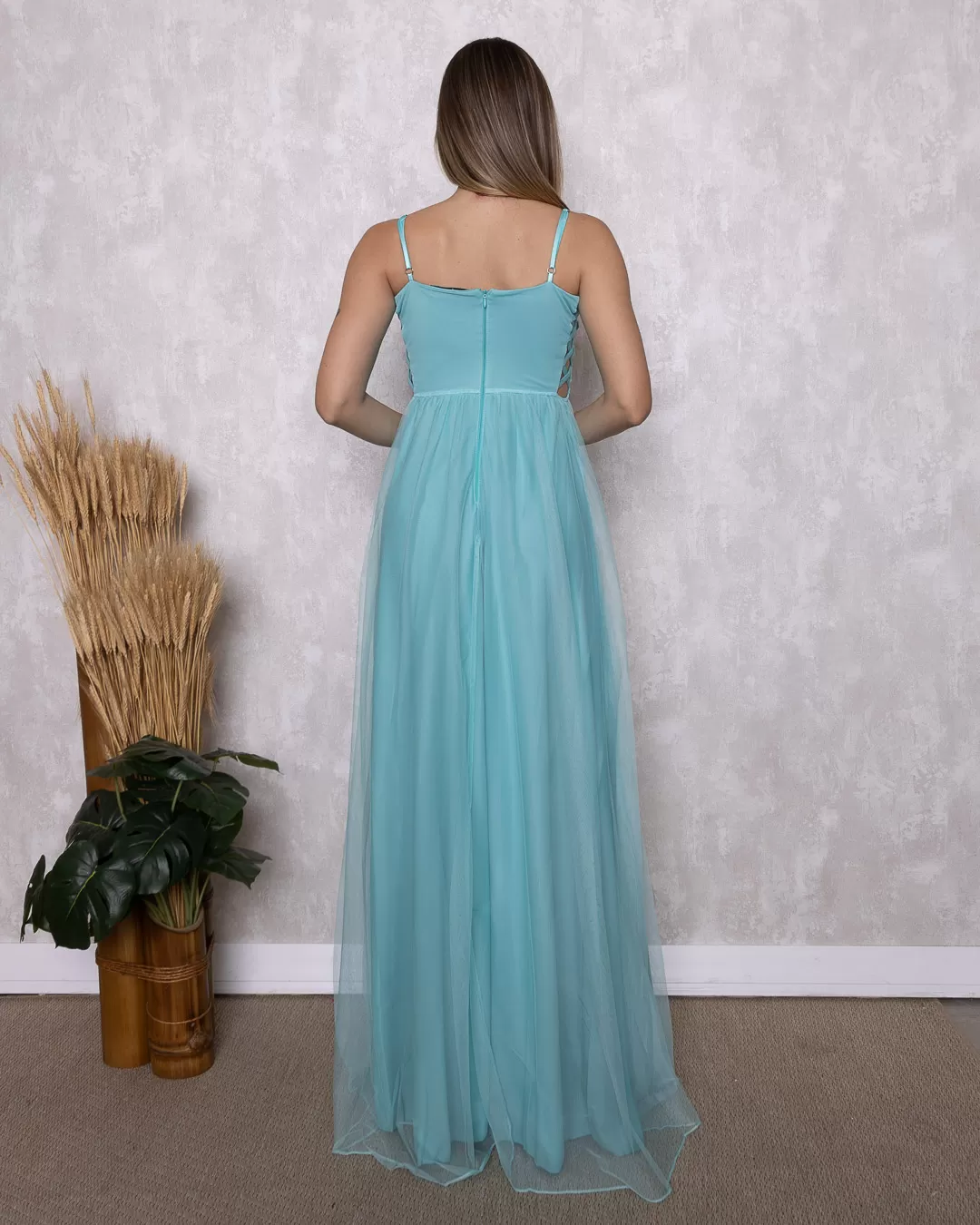 Dot Clothing - Dress Dot Clothing Long Hollow Side Blue - 1697AZUL Dot Clothing - Dress Dot Clothing Long Hollow Side Blue - 1697AZUL