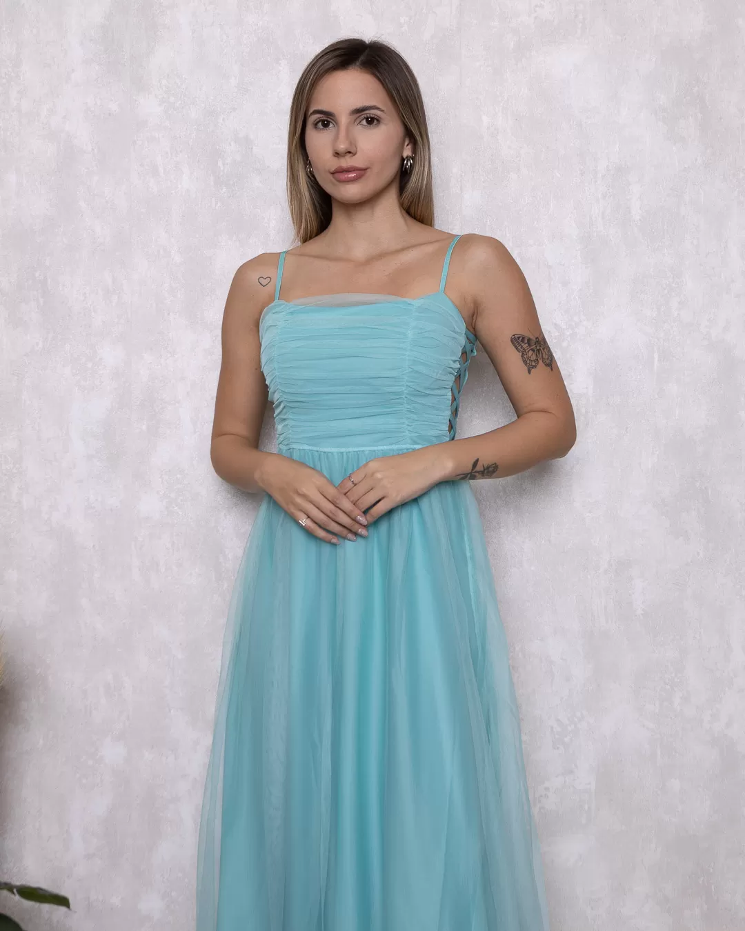 Dot Clothing - Dress Dot Clothing Long Hollow Side Blue - 1697AZUL Dot Clothing - Dress Dot Clothing Long Hollow Side Blue - 1697AZUL