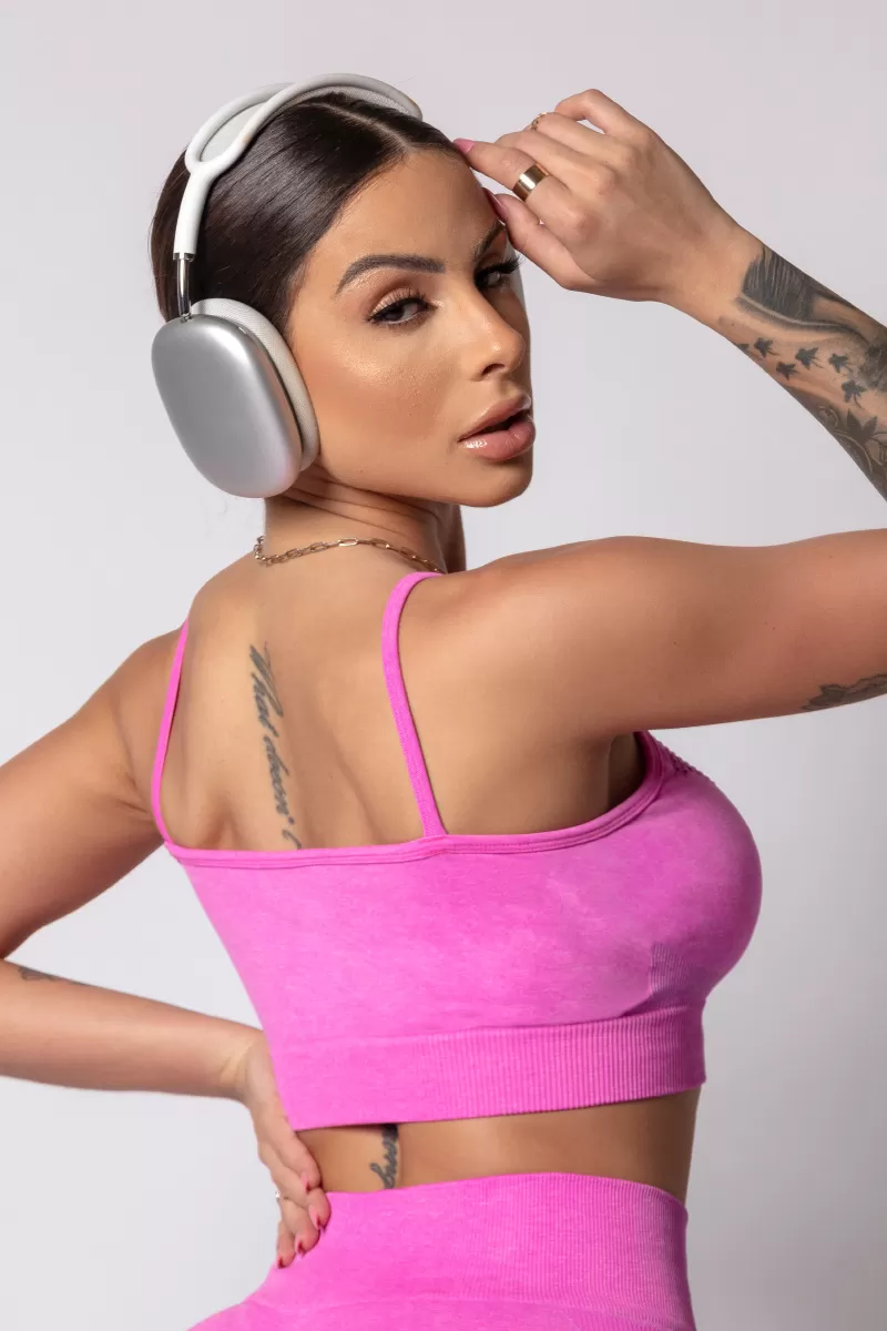 Hipkini - Pink Seamless Gymrat Top - 33330143
