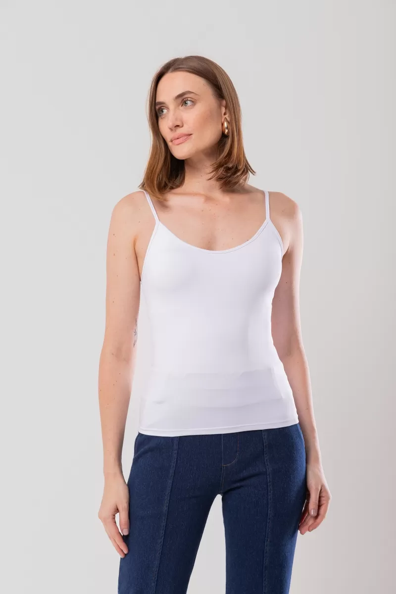 Hidrogênio - WHITE AMNI THIN STRAP TANK - 15621002 Hidrogênio - WHITE AMNI THIN STRAP TANK - 15621002