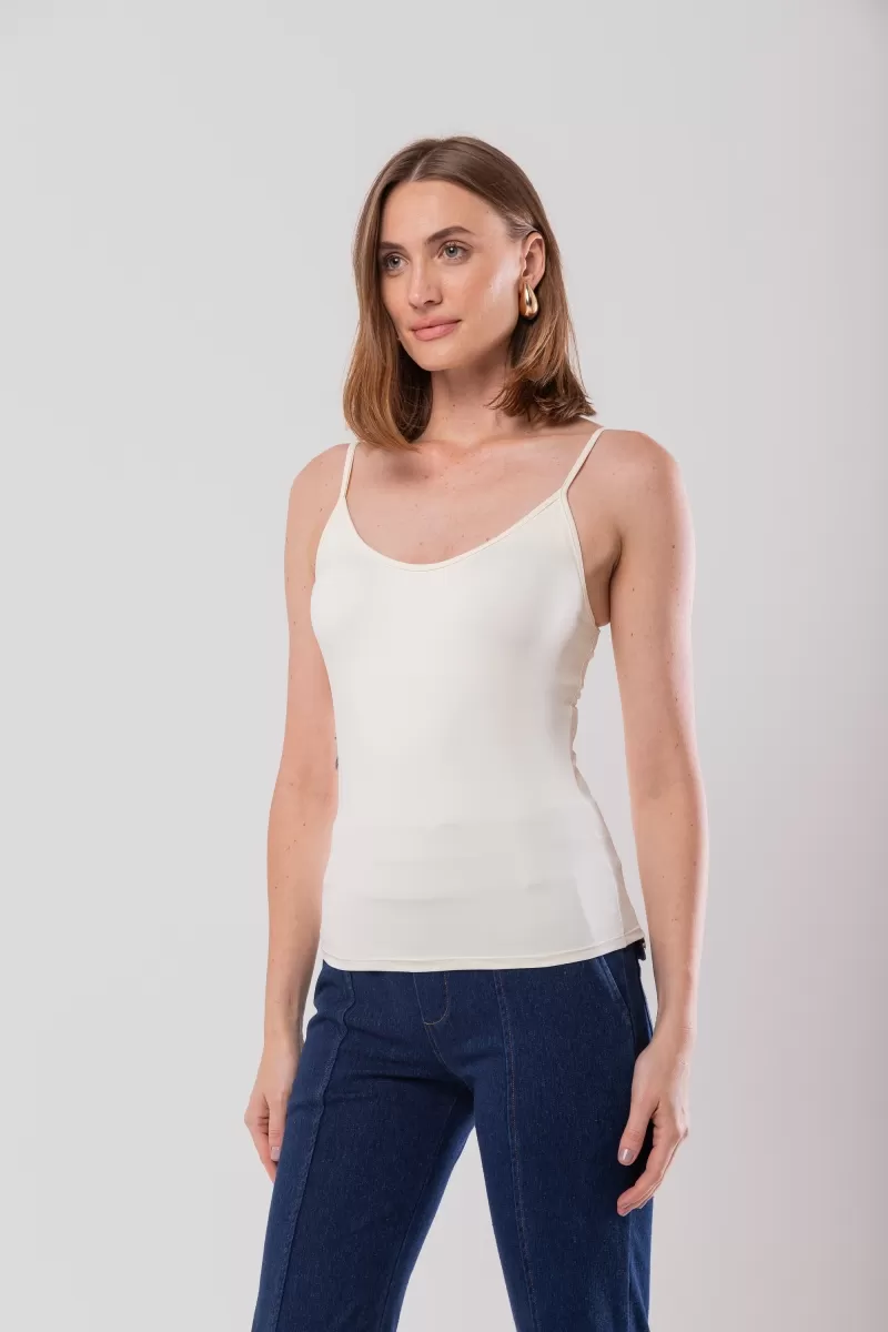 Hidrogênio - AMNI OFF WHITE THIN STRAP TANK - 15621018 Hidrogênio - AMNI OFF WHITE THIN STRAP TANK - 15621018