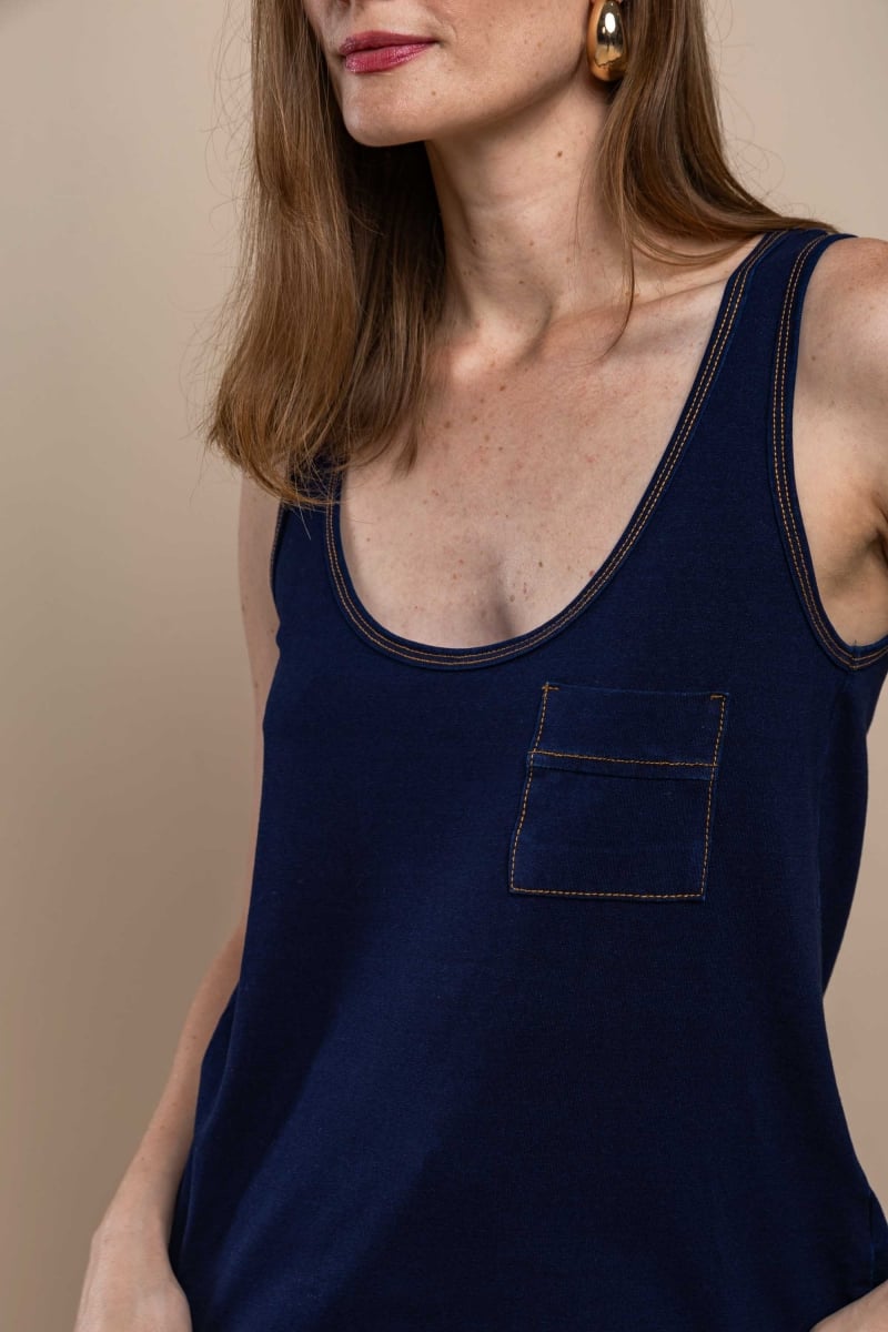 Hidrogênio - Tank Shirt With Stitching - 18467042