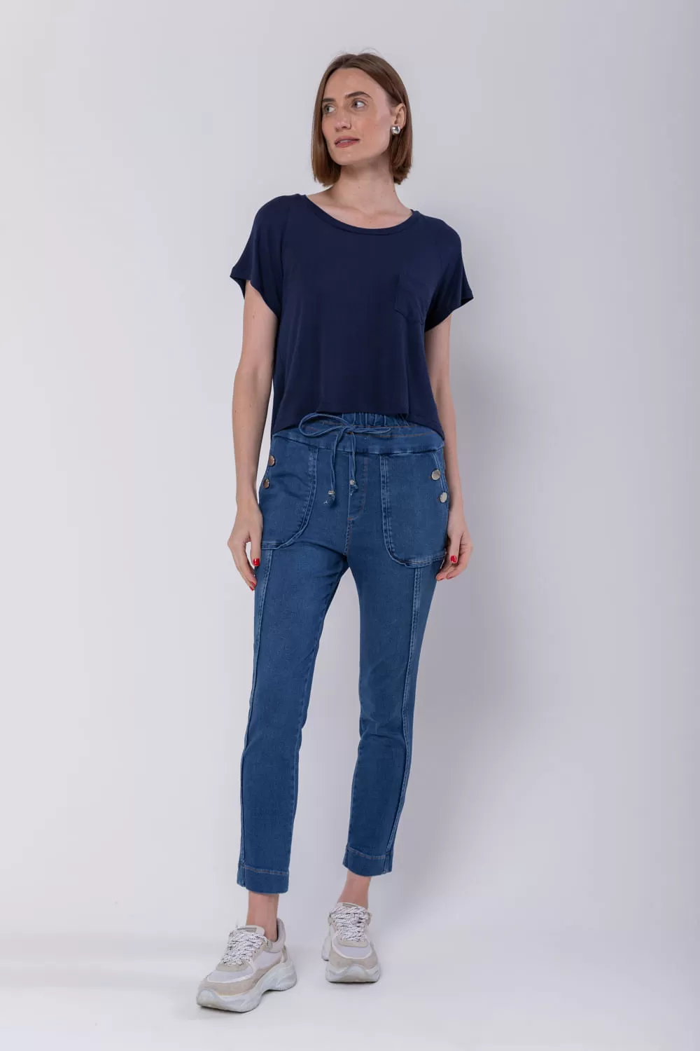 Hidrogênio - NAVY CROPPED BLOUSE - 19106004 Hidrogênio - NAVY CROPPED BLOUSE - 19106004