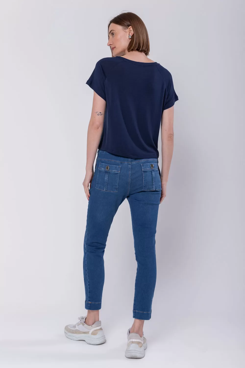 Hidrogênio - NAVY CROPPED BLOUSE - 19106004 Hidrogênio - NAVY CROPPED BLOUSE - 19106004