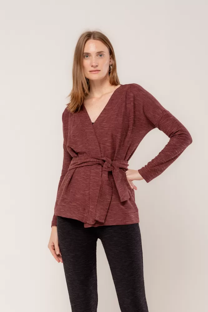 Hidrogênio - Kimono With Sash BORDO - 18641097