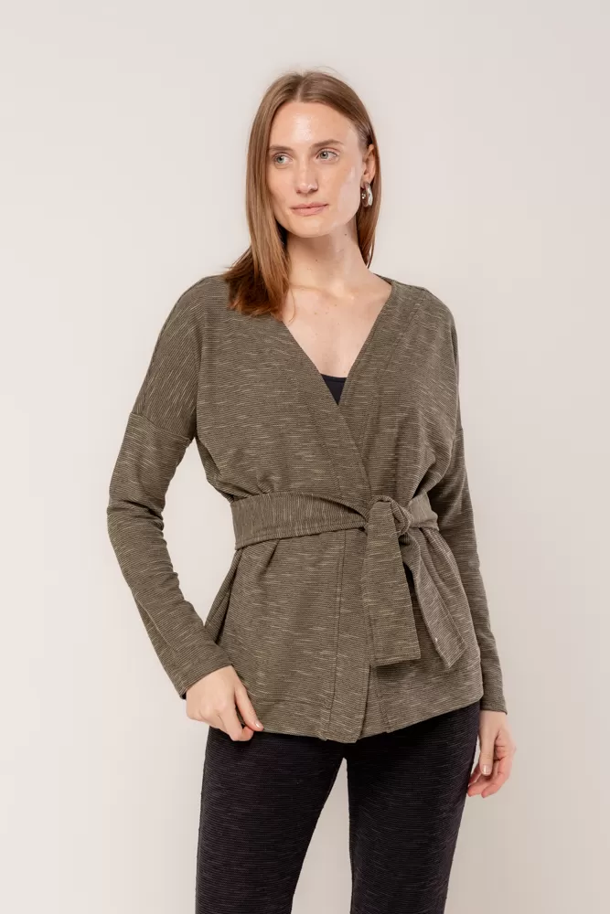 Hidrogênio - KIMONO JACKET WITH MILITARY BELTS - 18641009