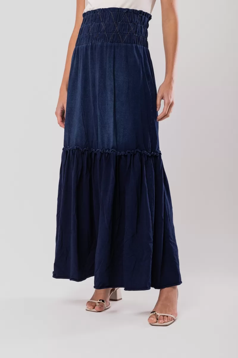 Hidrogênio - LONG SKIRT WITH FROWN WAIST - 18592042 Hidrogênio - LONG SKIRT WITH FROWN WAIST - 18592042
