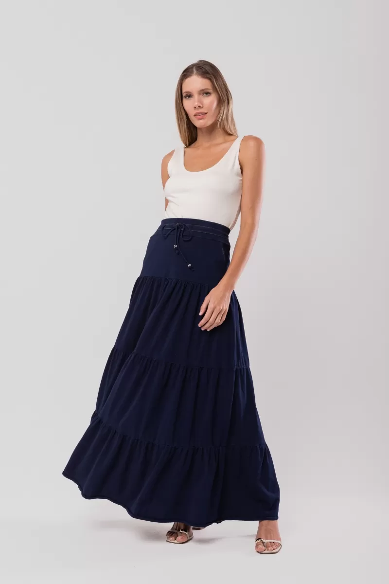 Hidrogênio - TRES MARIAS LONG SKIRT WITH CHANNELS AND ROLLER - 18599042 Hidrogênio - TRES MARIAS LONG SKIRT WITH CHANNELS AND ROLLER - 18599042