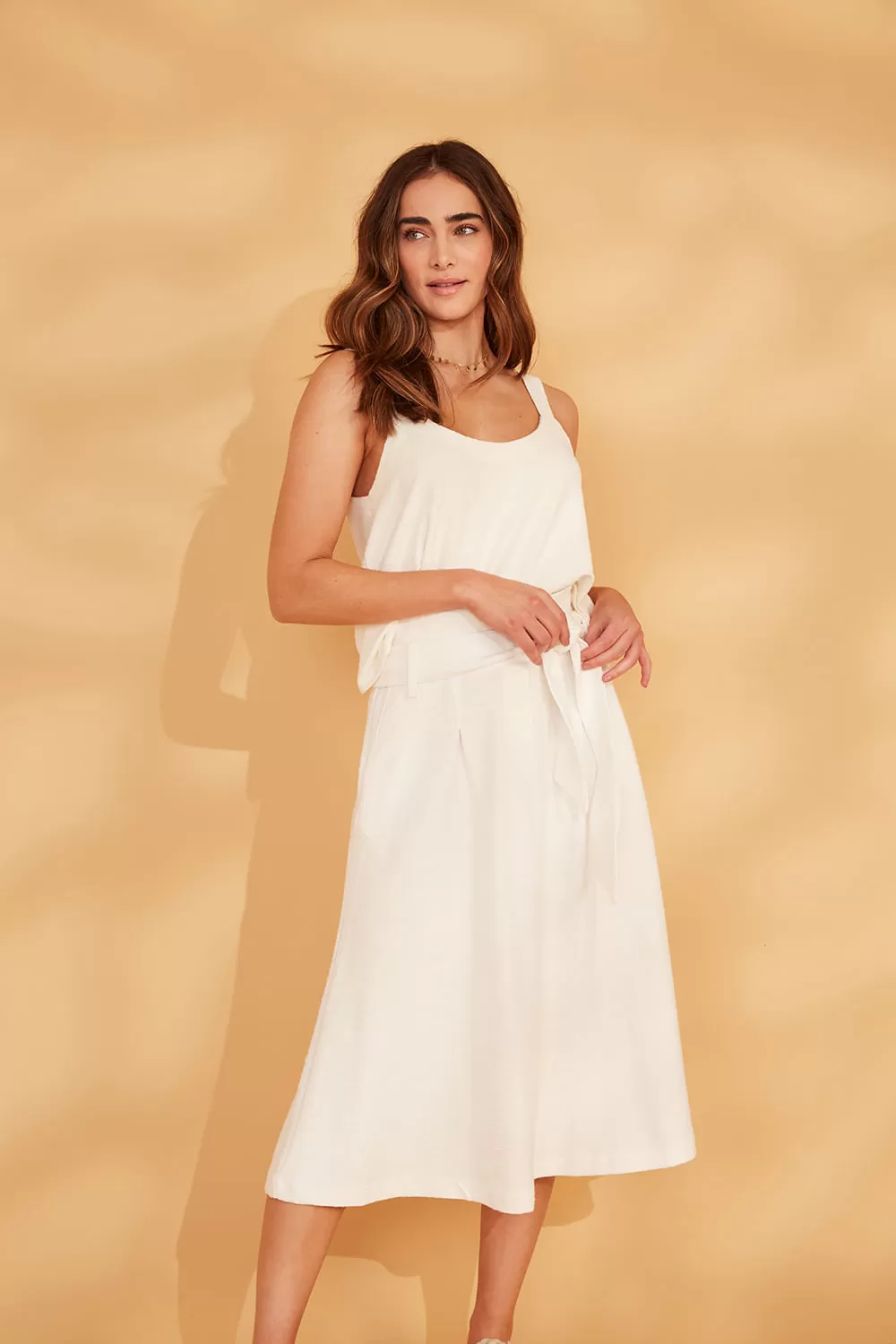 Hidrogênio - MIDI SKIRT WITH OFF WHITE BAND - 19150018 Hidrogênio - MIDI SKIRT WITH OFF WHITE BAND - 19150018