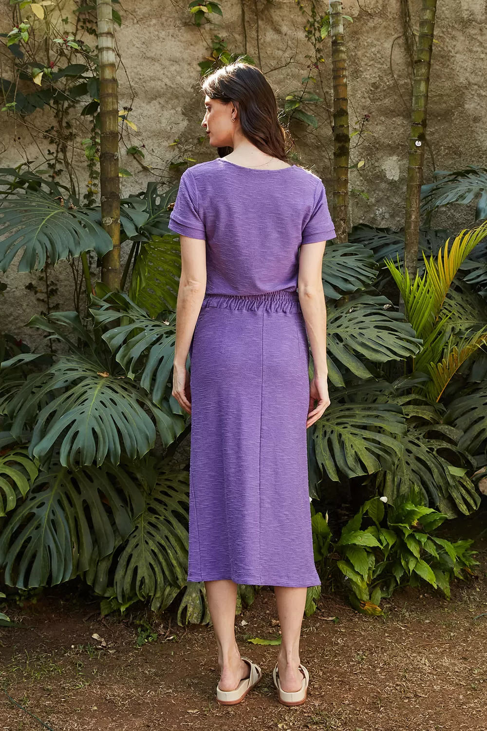 Hidrogênio - STRAIGHT MIDI SKIRT WITH SLIT VALÉRIA - 19166447 Hidrogênio - STRAIGHT MIDI SKIRT WITH SLIT VALÉRIA - 19166447