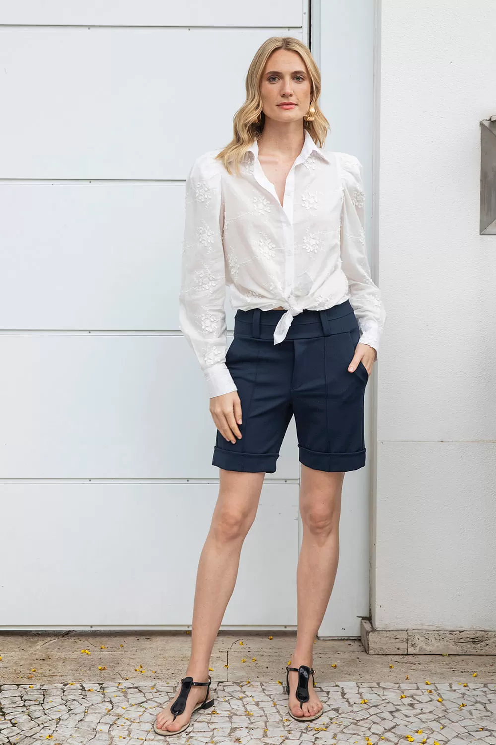 Hidrogênio - TAILORED BERMUDA WITH POCKETS AND LAPEL - 19219004 Hidrogênio - TAILORED BERMUDA WITH POCKETS AND LAPEL - 19219004