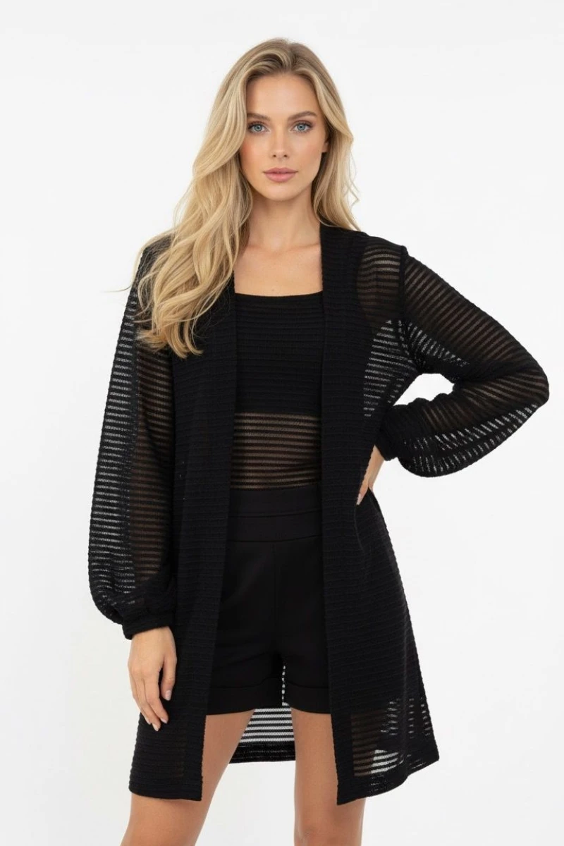 Hidrogênio - TWINSET WITH TANK AND Sash BLACK - 19224001 Hidrogênio - TWINSET WITH TANK AND Sash BLACK - 19224001