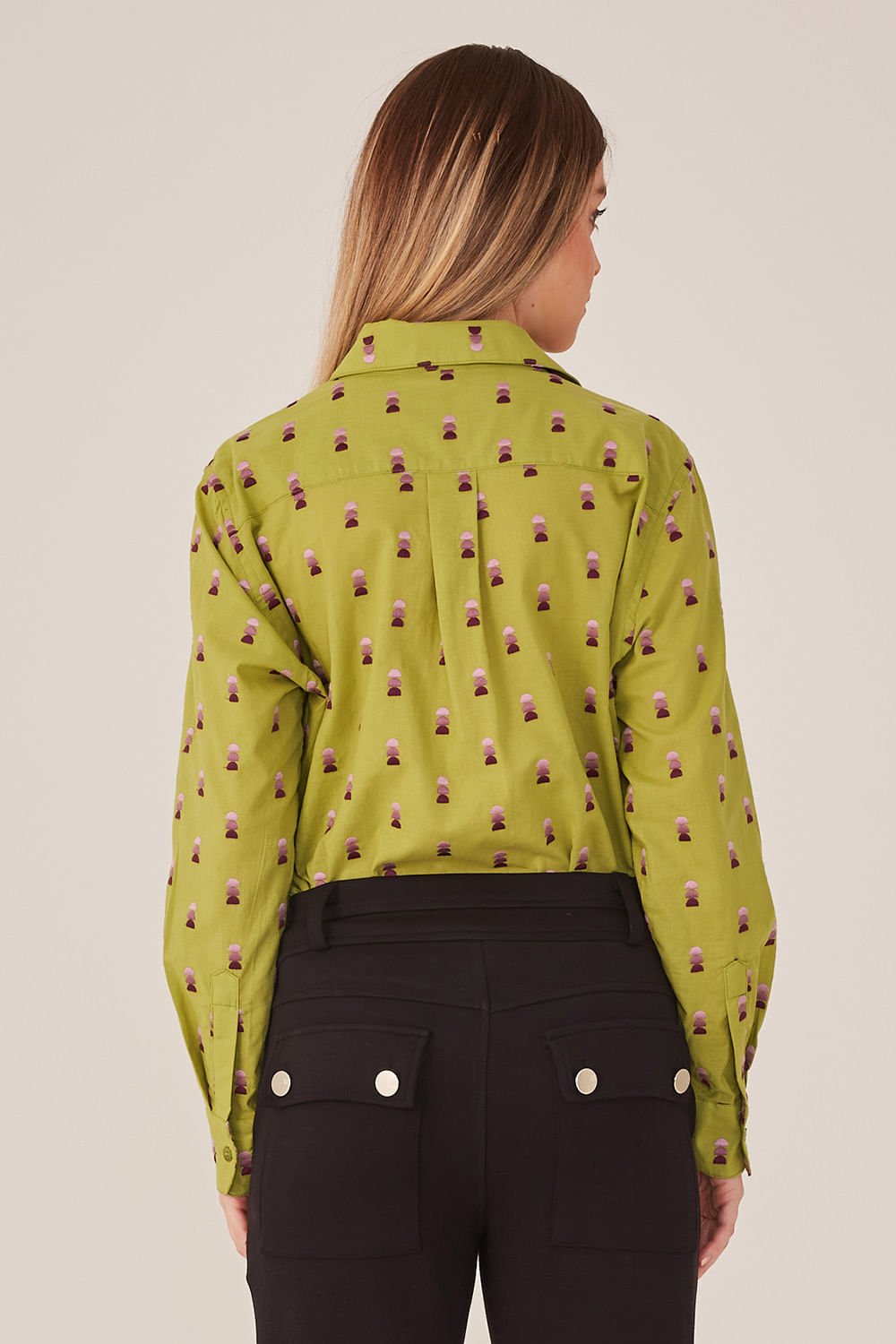 Hidrogênio - GREEN EMBROIDERED SHIRT - 19314009 Hidrogênio - GREEN EMBROIDERED SHIRT - 19314009