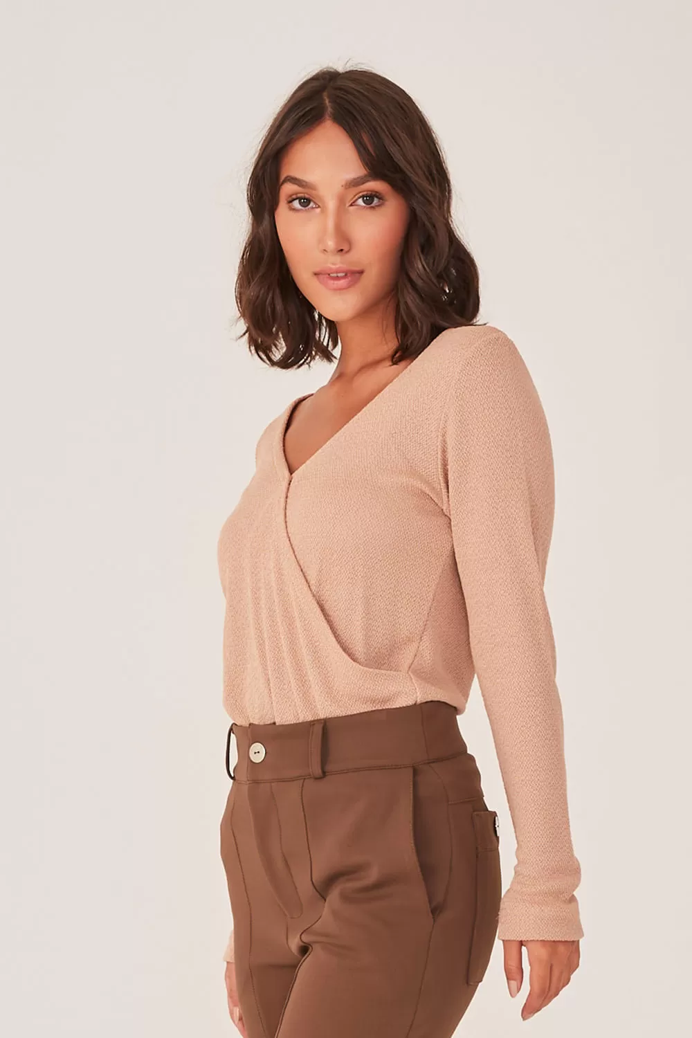 Hidrogênio - BEIGE CROSS-BREAD BLOUSE - 19337003 Hidrogênio - BEIGE CROSS-BREAD BLOUSE - 19337003