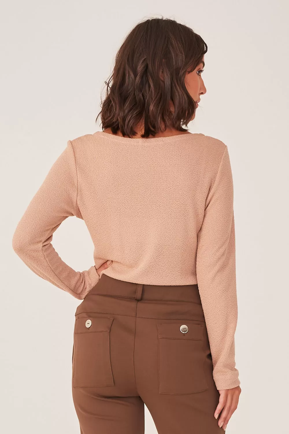 Hidrogênio - BEIGE CROSS-BREAD BLOUSE - 19337003 Hidrogênio - BEIGE CROSS-BREAD BLOUSE - 19337003