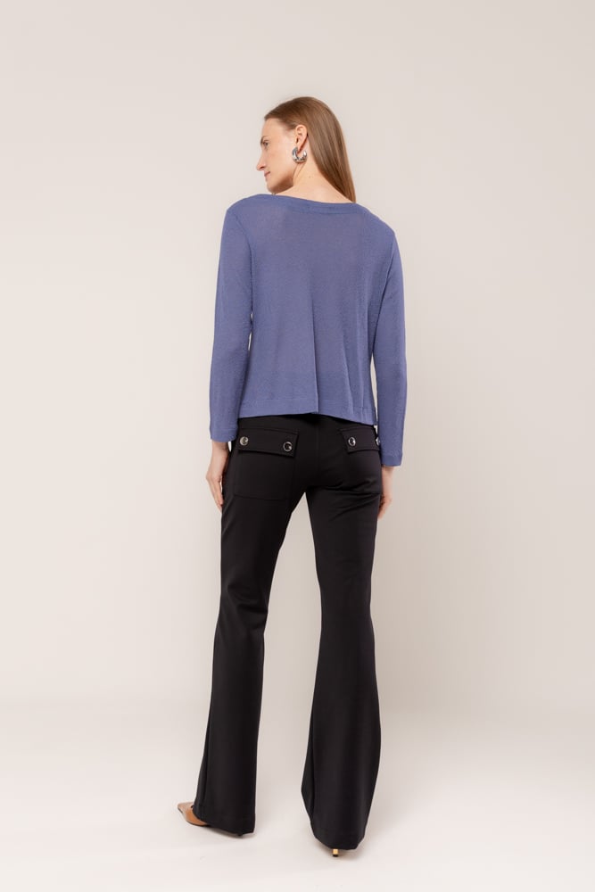 Hidrogênio - BLUSA COM NÓS E TRANSPASSE NA FRENTE JEANS - 19339042 Hidrogênio - BLUSA COM NÓS E TRANSPASSE NA FRENTE JEANS - 19339042