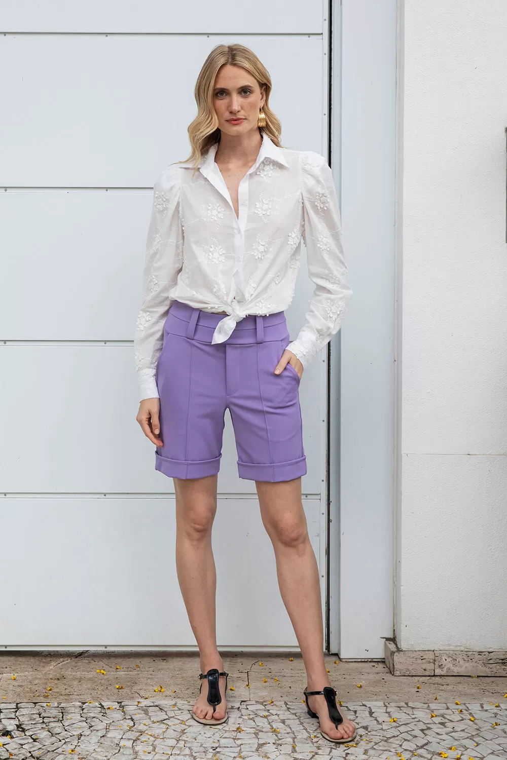 Hidrogênio - TAILORED BERMUDA WITH POCKETS AND LAPEL - 19219457 Hidrogênio - TAILORED BERMUDA WITH POCKETS AND LAPEL - 19219457