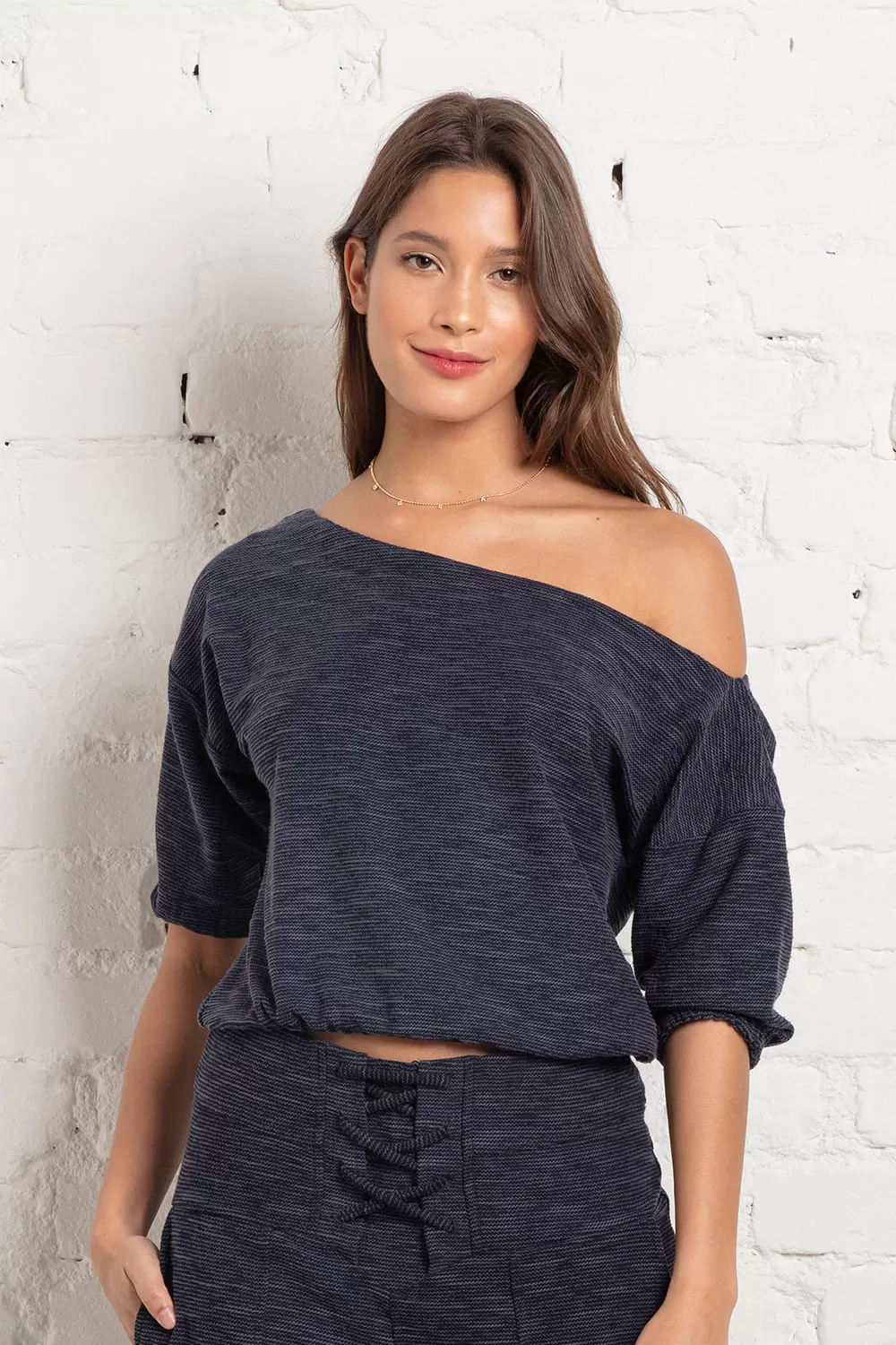 Hidrogênio - NAVY DROP SHOULDER BLOUSE - 18857004 Hidrogênio - NAVY DROP SHOULDER BLOUSE - 18857004