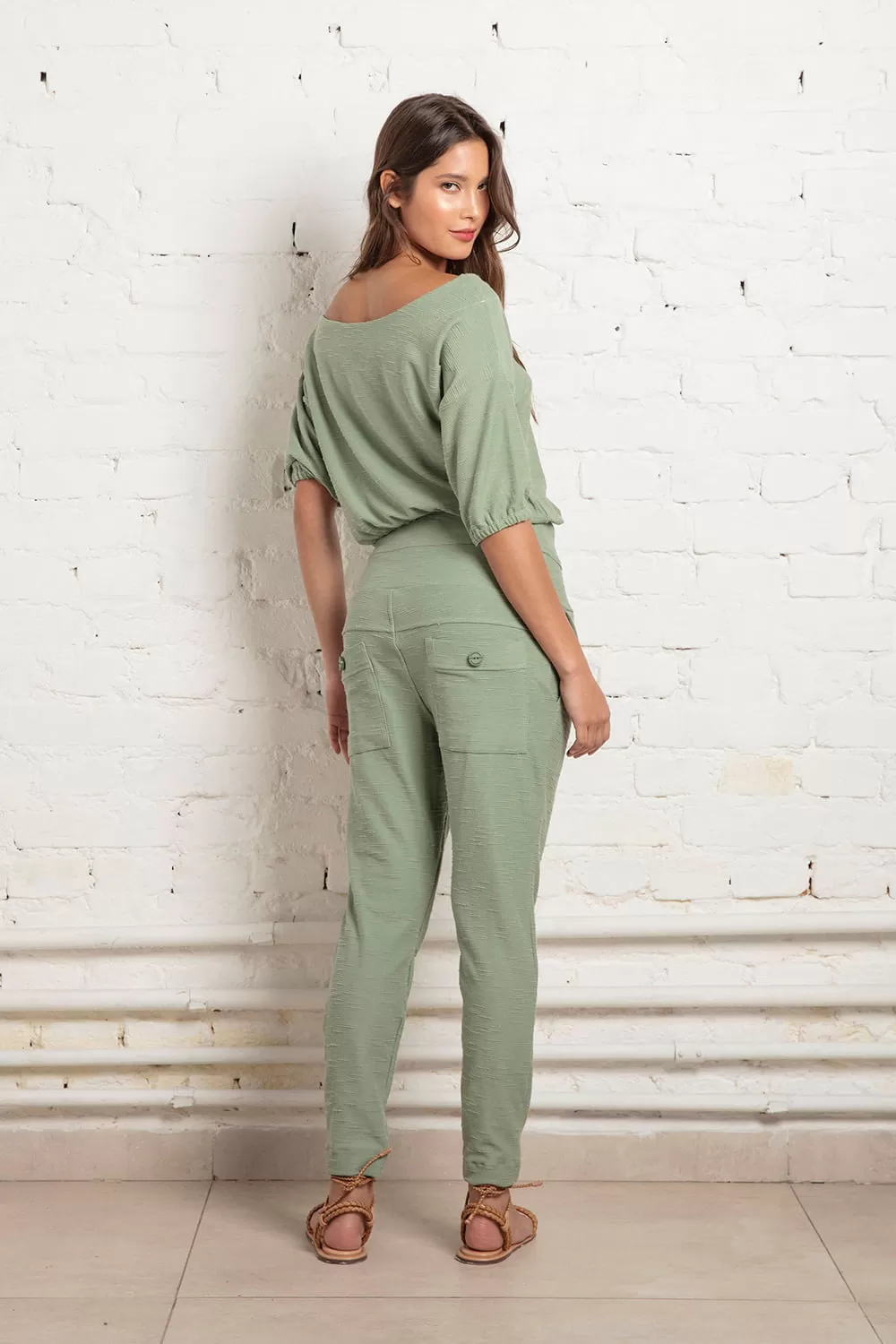 Hidrogênio - SILVER GREEN DROP SHOULDER BLOUSE - 18857398 Hidrogênio - SILVER GREEN DROP SHOULDER BLOUSE - 18857398