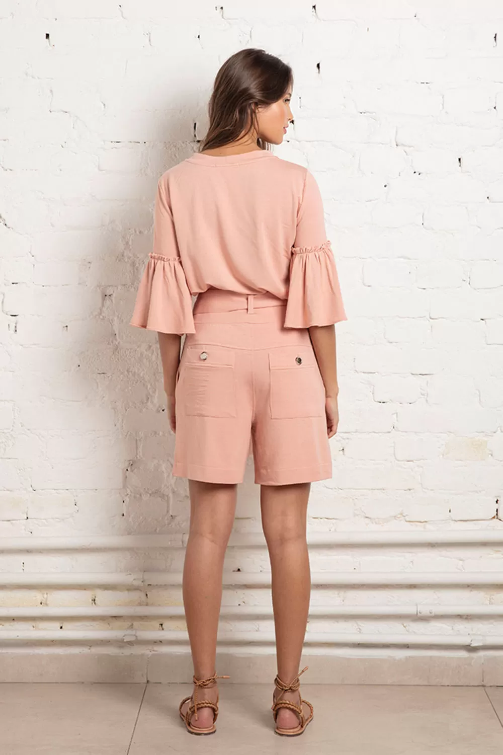 Hidrogênio - TAILORED BERMUDA WITH ANTIQUE BAND AND BUTTONS - 18837402 Hidrogênio - TAILORED BERMUDA WITH ANTIQUE BAND AND BUTTONS - 18837402