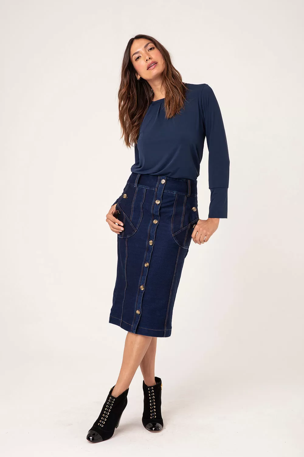 Hidrogênio - PENCIL SKIRT WITH CUTOUTS - 18377042 Hidrogênio - PENCIL SKIRT WITH CUTOUTS - 18377042