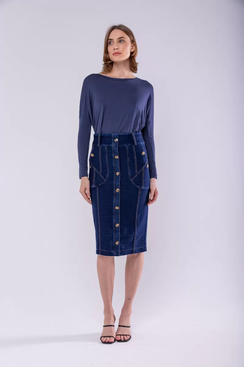 Hidrogênio - PENCIL SKIRT WITH CUTOUTS - 18377042 Hidrogênio - PENCIL SKIRT WITH CUTOUTS - 18377042