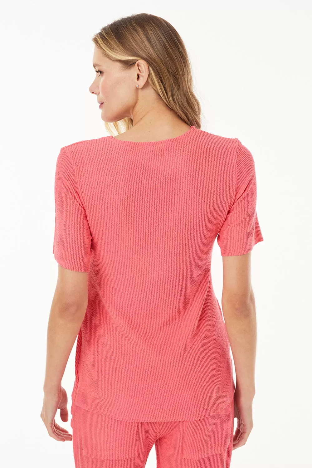 Hidrogênio - PINK SHORT SLEEVE THREAD BLOUSE - 19487021 Hidrogênio - PINK SHORT SLEEVE THREAD BLOUSE - 19487021